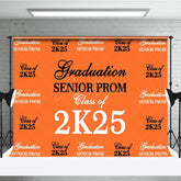Aperturee - Aperturee Retro Orange Step And Repeat Congrats Grad Backdrop